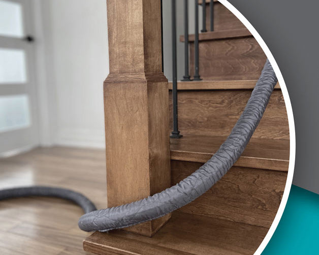 Buy central vacuum hose covers at Vacuum Plus Canada. Various lengths 30ft, 35ft, 40ft, 50ft. Padded and zippered. Protect those baseboards and furniture