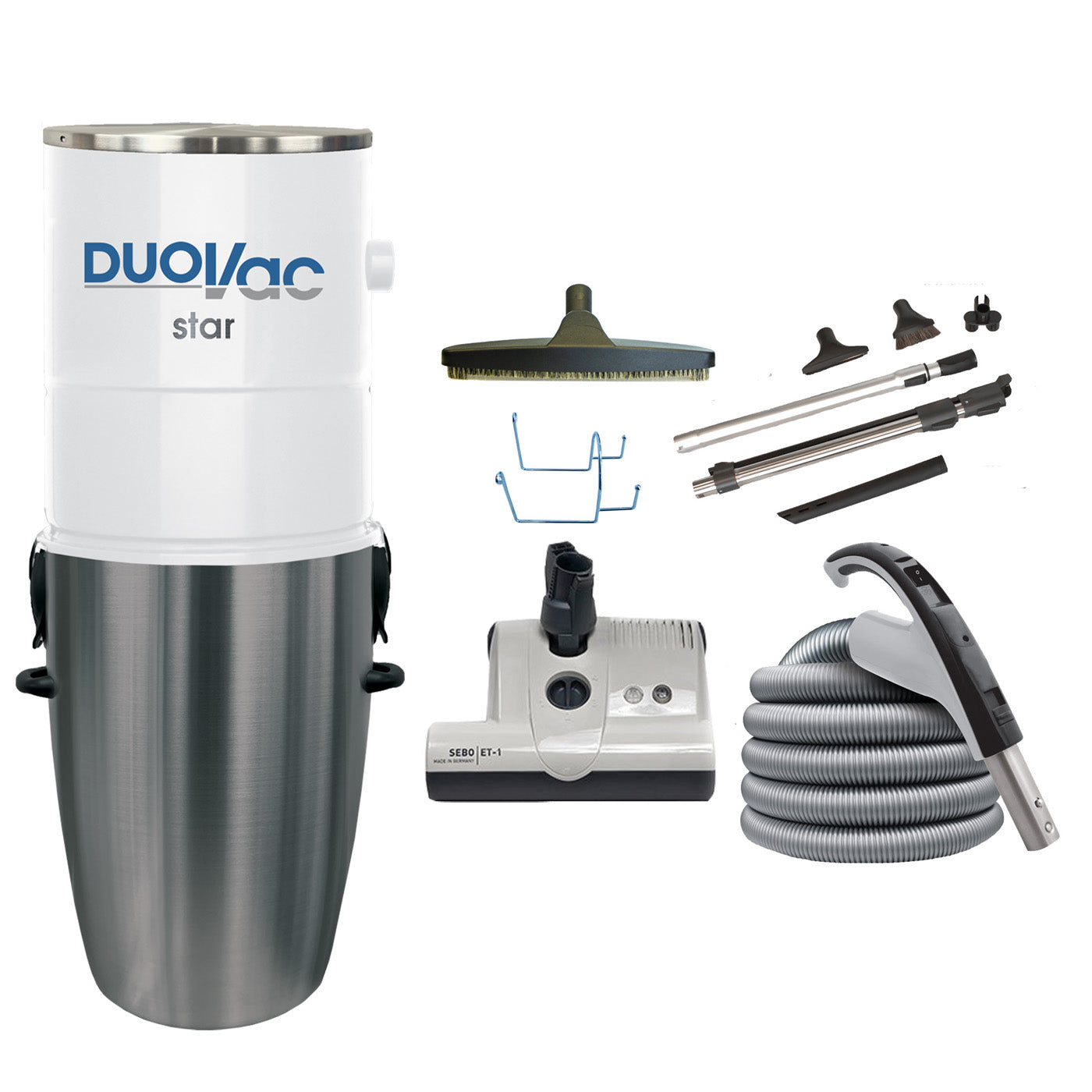 Duovac Star with SEBO ET‑1 Central Vacuum Attachment Kit – 700 AW