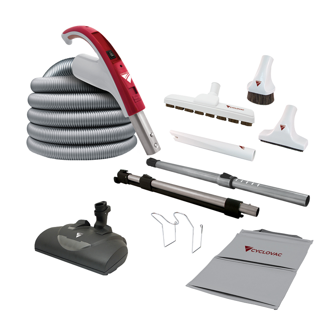 Cyclovac HD925 Central Vacuum with WesselWerk EBK360 Cleaning set 35'