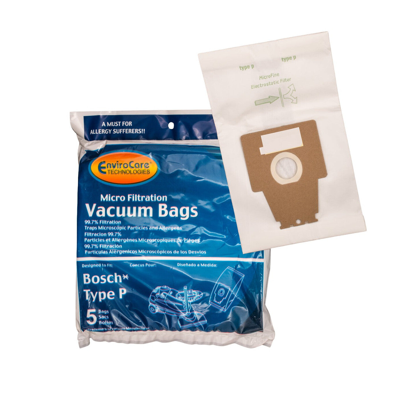 EnviroCare Bosch Type P Replacement Vacuum Cleaner Bags