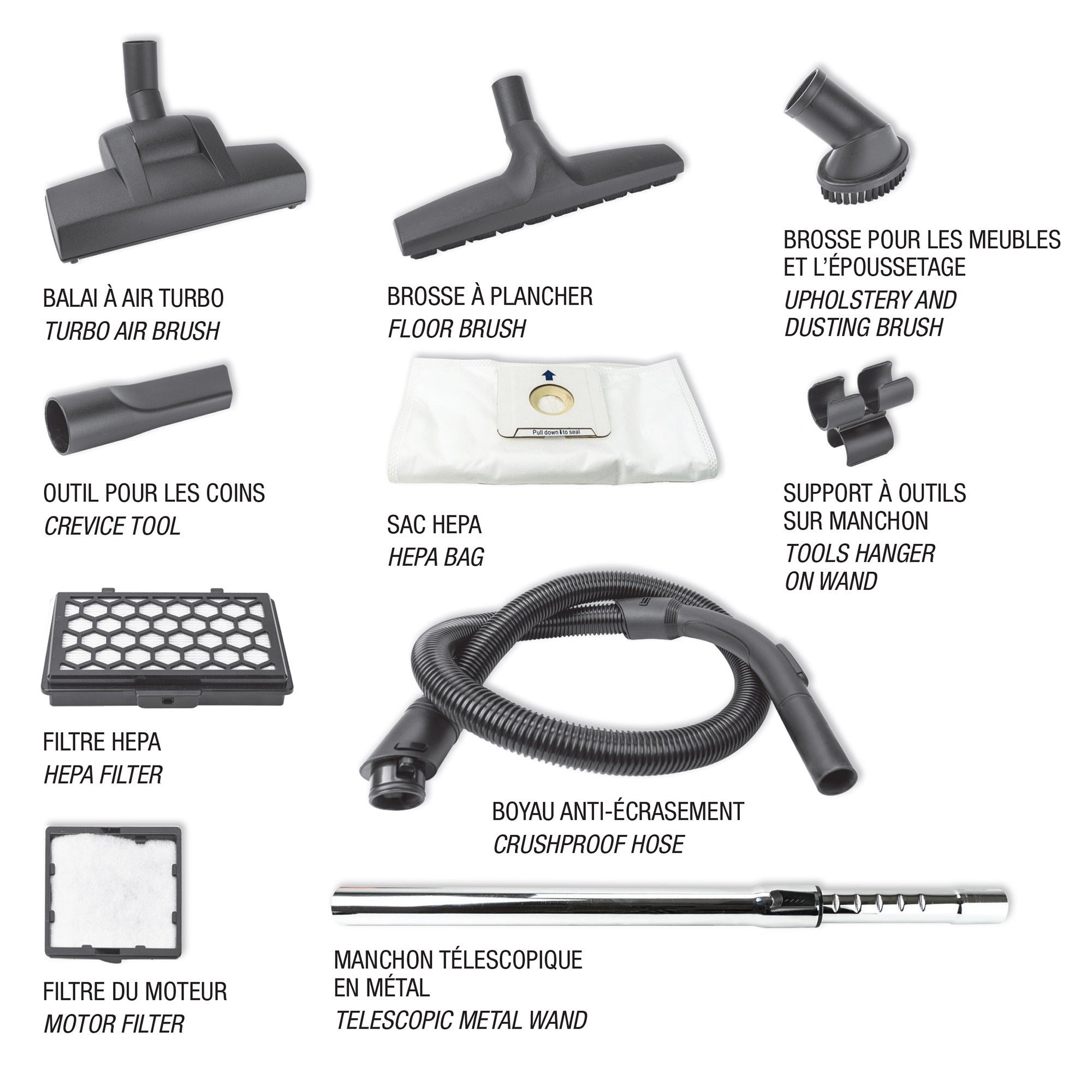 Johnny Vac Silenzio Canister Vacuum - Wessel-Werk Turbo Air Nozzle