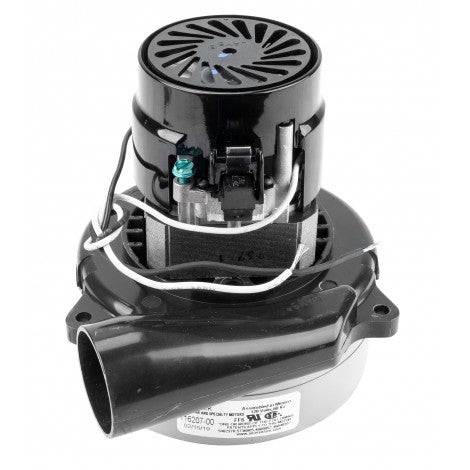 Tangential Vacuum Motor - 5.7" Diameter - 2 Fans - 120V - 9.1A - Lamb Ametek 116207-00