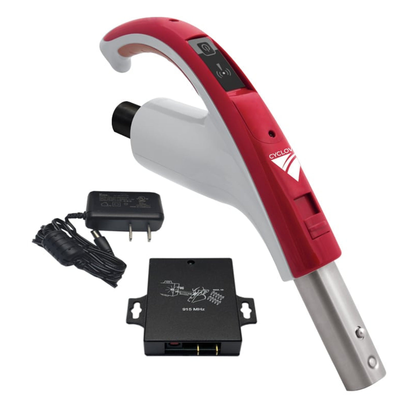 Wireless remote control handle for retractable hose with receiver - Red - 2nd generation