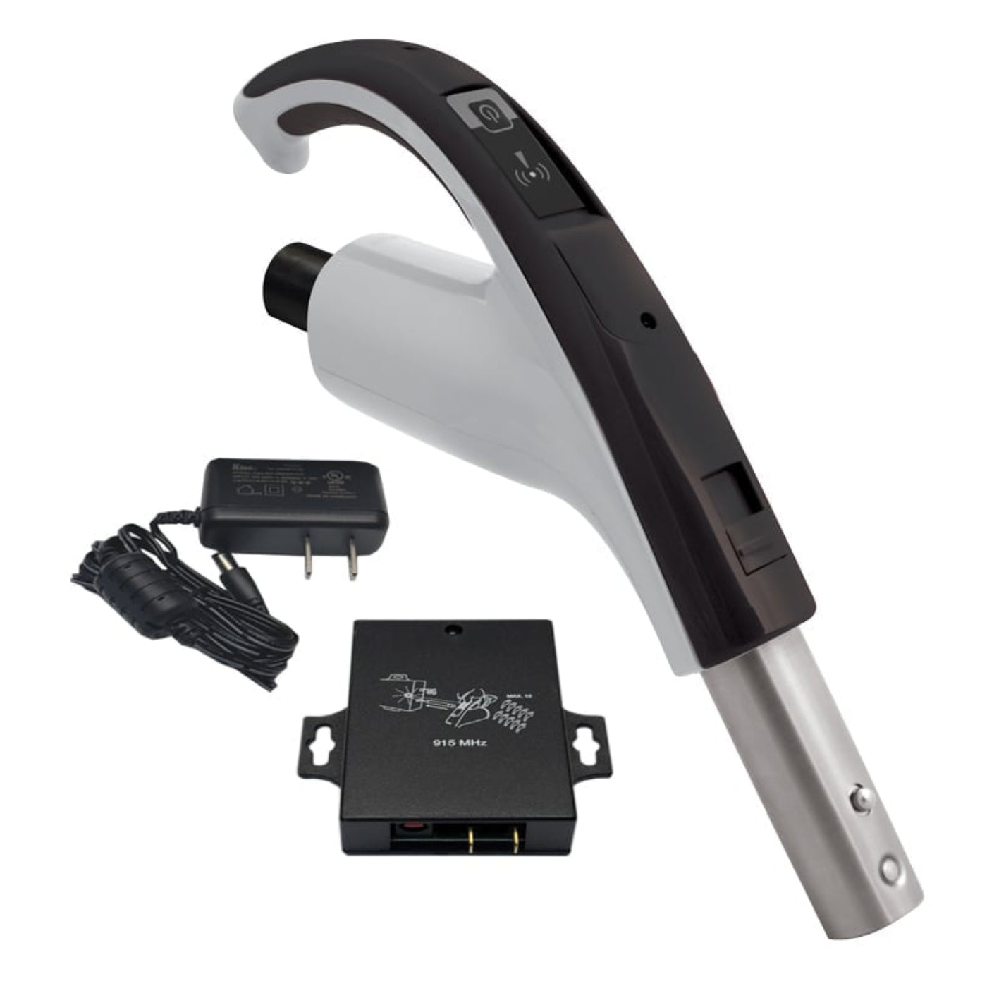 Wireless remote control handle for retractable hose with receiver - Black - 2nd generation