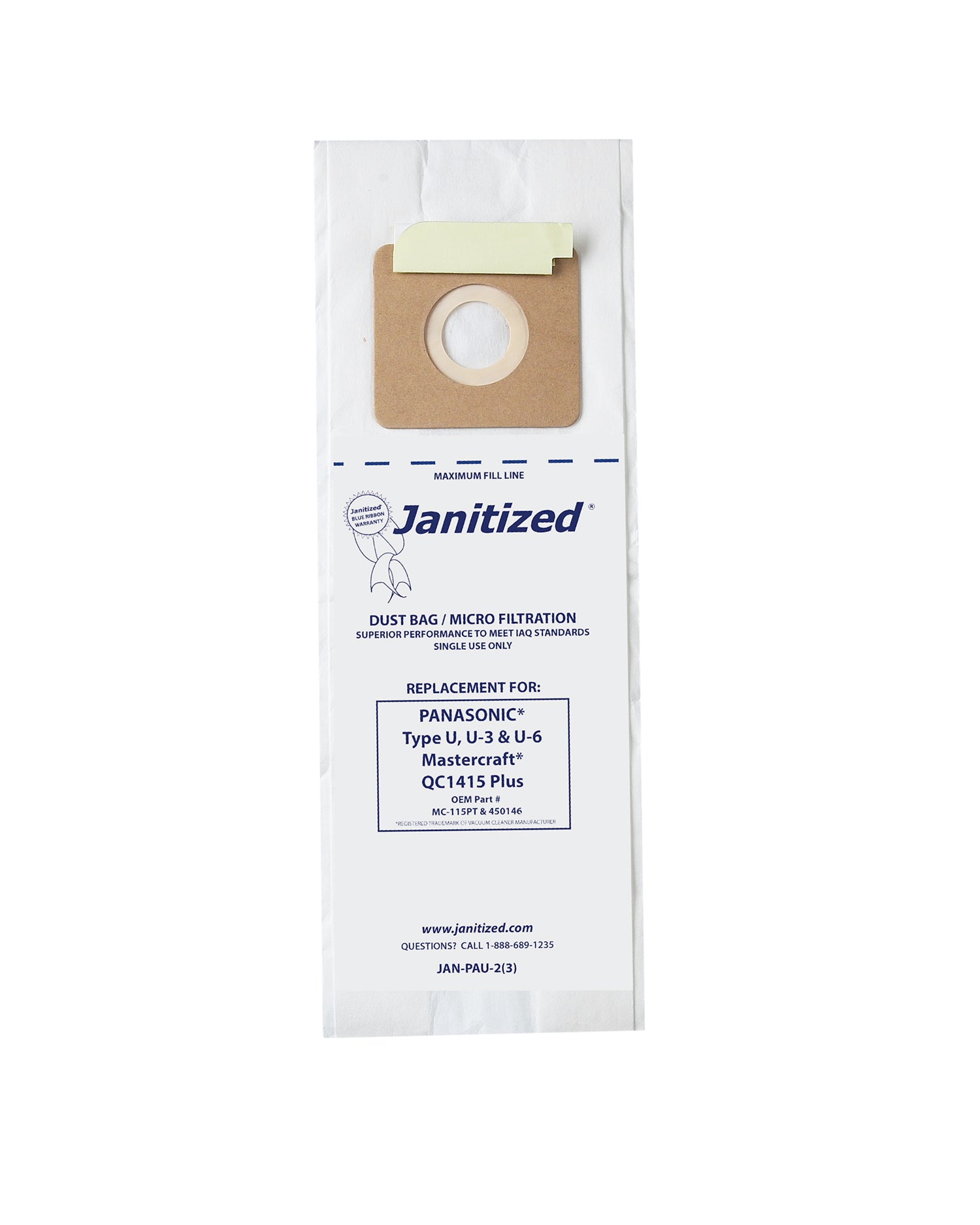 Kenmore / Panasonic Type U, U3, U6 Vacuum Bags 10pk Vacuum Plus Canada Vacuum Plus Canada