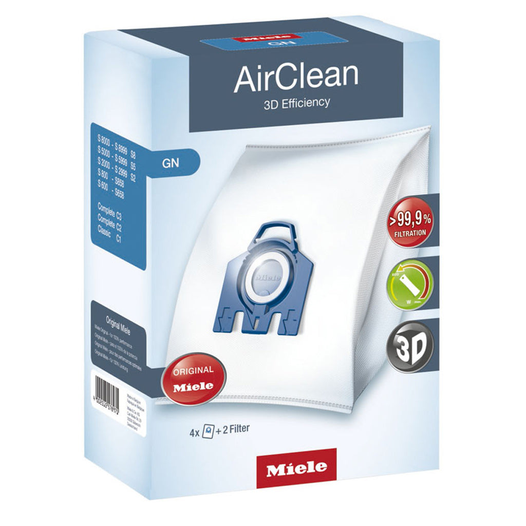 Miele GN AirClean Dustbags 4pk + 2 filters Miele Vacuum Plus Canada