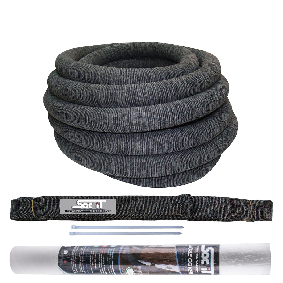 HOSE COVER, KNITTED SOCK CHARCOAL GREY Vacuum Plus Canada