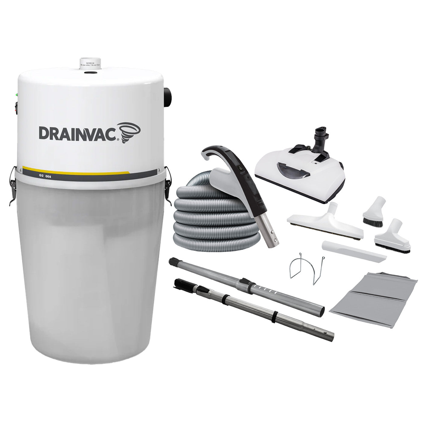 Drainvac G2-008 Central Vacuum + Wessel Werk EBK360 Powerhead Kit
