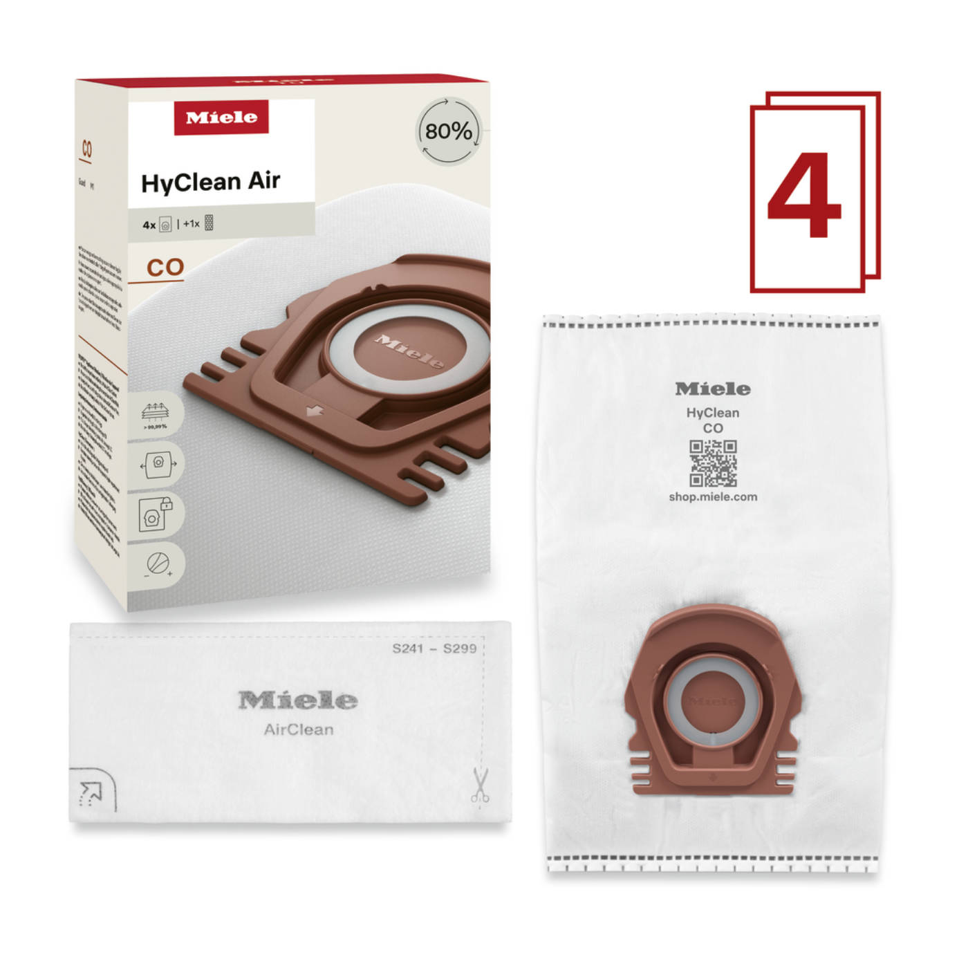 Miele CO HyClean Air Dustbag & Filter Set (12774460)