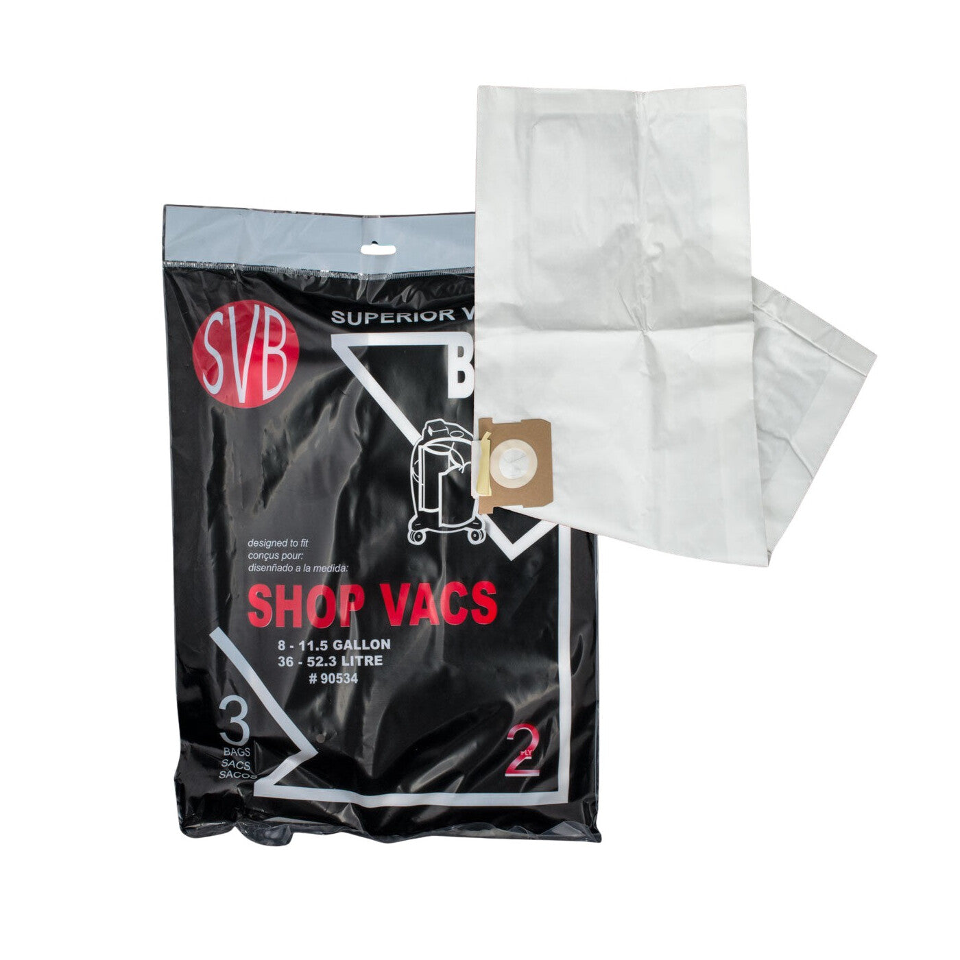 Shopvac Bags 3 PK Shop Vac / Ridgid   8 - 11.5 Gallon