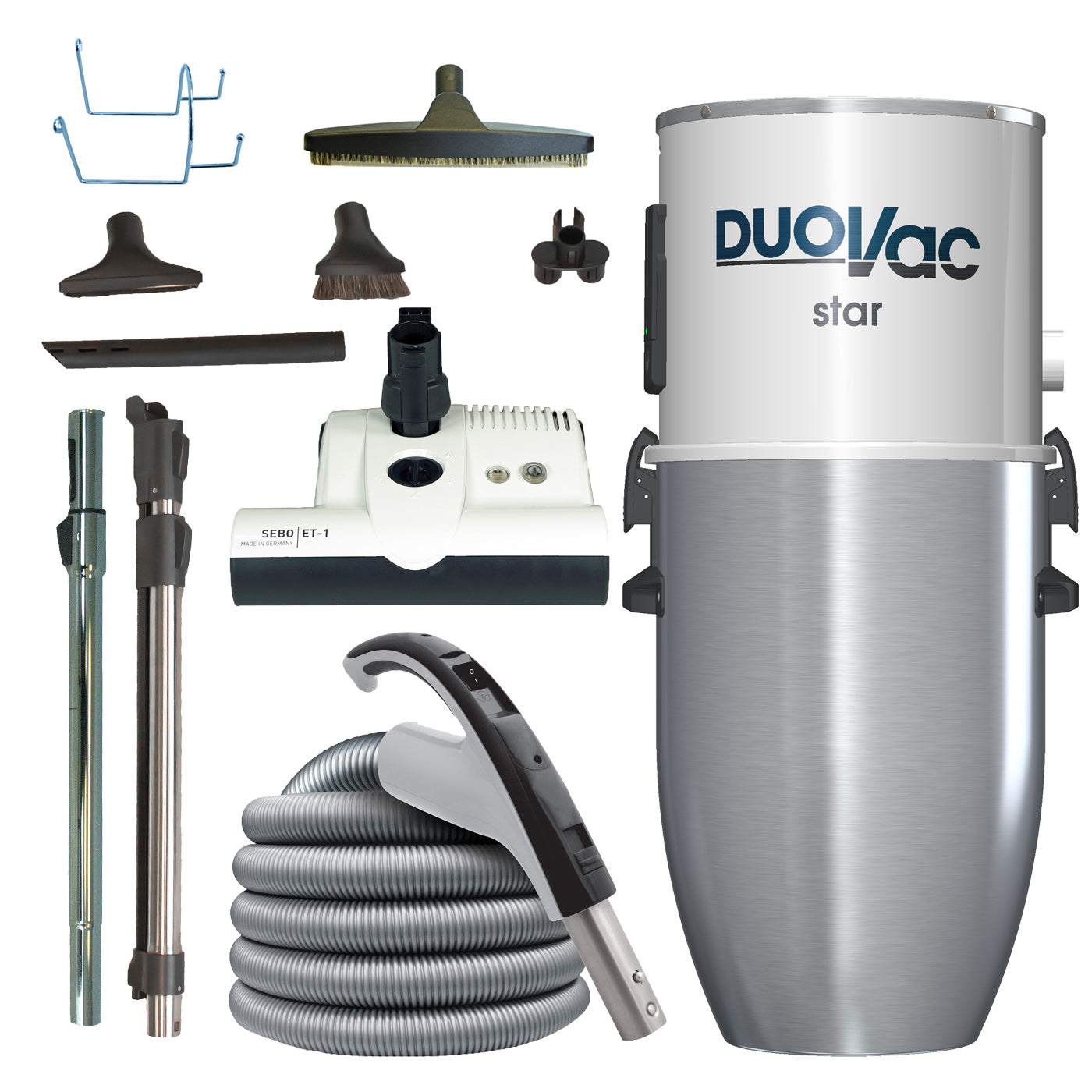 DuoVac Star / SEBO ET1 Deluxe Electric Central Vacuum Package