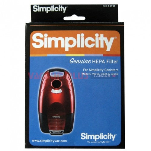 Simplicity HEPA media & Secondary Filter for Mid Size Canisters SIMPLICITY Vacuum Plus Canada