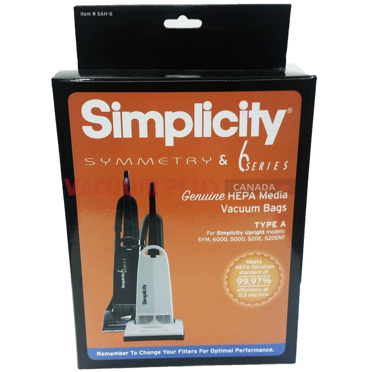 SIMPLICITY Simplicity OEM HEPA Hepa Bags Type A Vacuum Bags  - Vacuum Plus Canada