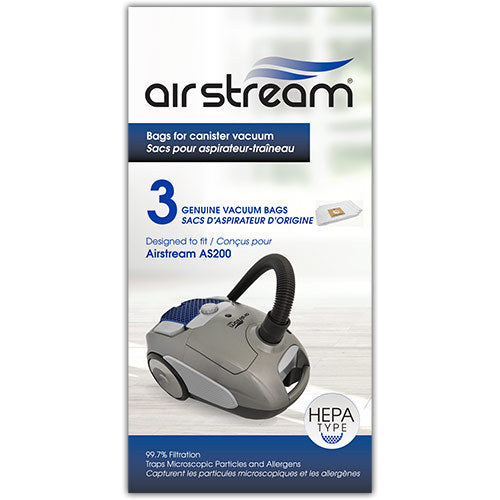 Airstream Canister AS200 Vacuum Bags 3pk Vacuum Plus Canada