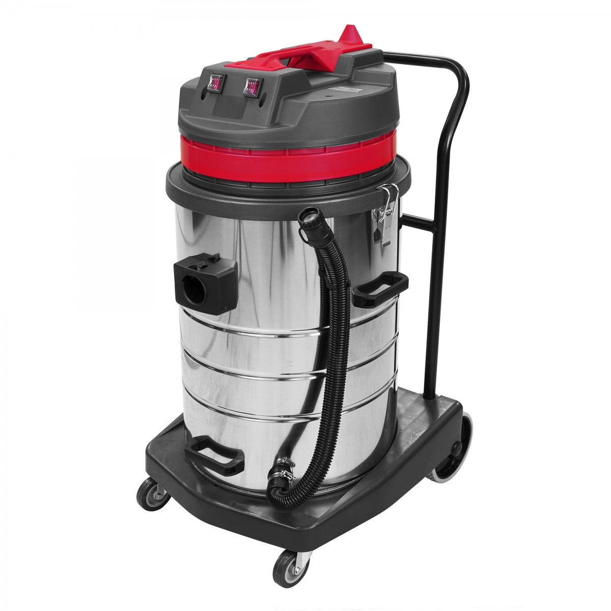 Commercial Wet & Dry Vacuum - Capacity of 18.5 gal (70 L) - Metal Tank on Trolley Johnnyvac Vacuum Plus Canada